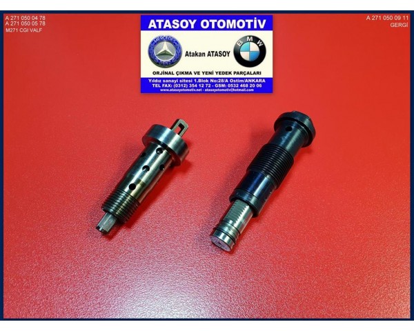 MERCEDES W204 C180 VANOS VALFİ 2710500478 2710500578 A2710500478 A2710500578 A 271 050 04 78 A 271 050 05 78 W212 E180 CGI VANOS VİDASI W212 E250 VANOS VALFİ M271 CGI ZİNCİR GERGİSİ 2710500911 A2710500911